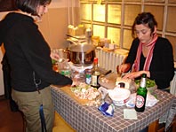 Anny and Sibel with preparations for the soup