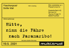 Mail to Huette: take the ferry to Paramaribo!