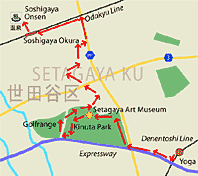 Setagaya area Tokyo with Kinuta Park