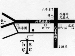 street map Nishi Azabu