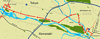 Tamagawa walking course. Click to see big map