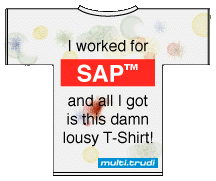 T-Shirt: I worked for SAP and all I got is this lousy shirt...