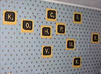 Scrabble wall