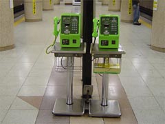 Telephones in subway station