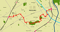 Meguro walking course. Click to see big map